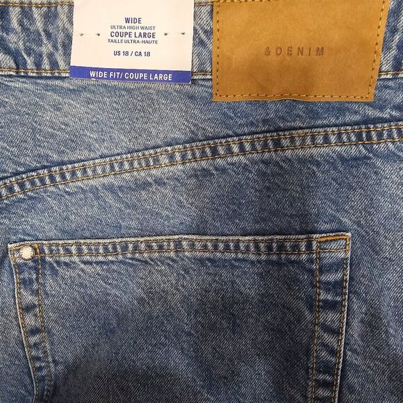 NWT Women's H&M Wide Leg Ultra High Jeans Size 18 - Picture 8 of 8